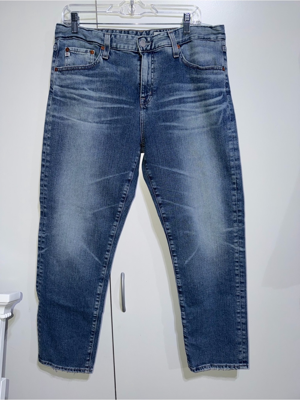 Ag Adriano Goldschmied Women's Boyfriend slouchy slim Jeans - Faded Blue Wash